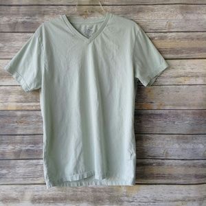 J.crew broken in soft light green v-neck L